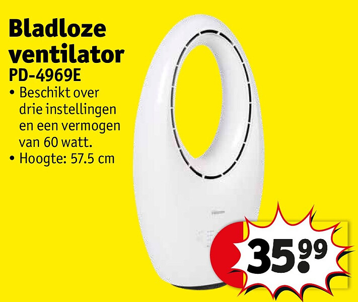 Bladloze ventilator