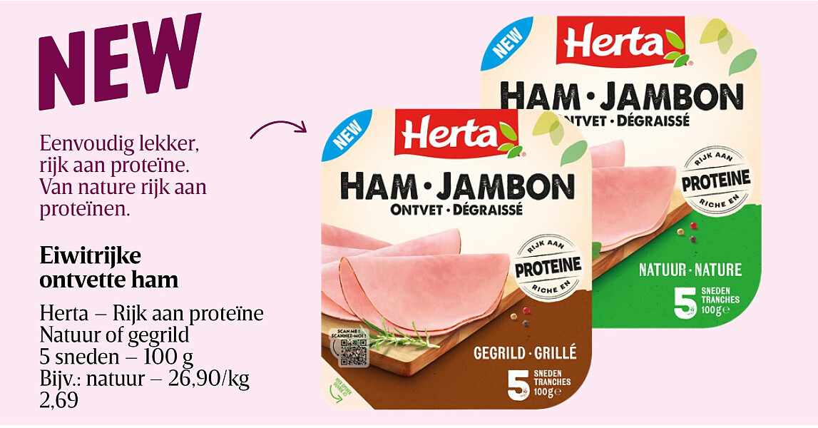 Eiwitrijke ontvette ham