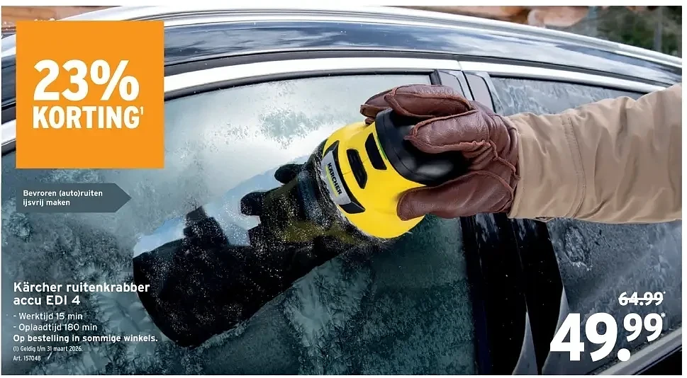 Kärcher ruitenkrabber accu EDI 4