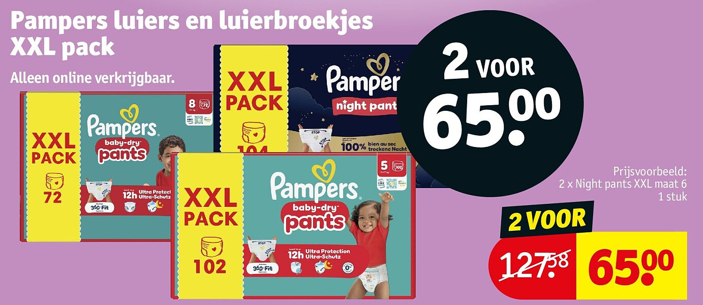 Pampers luiers en luierbroekjes XXL pack