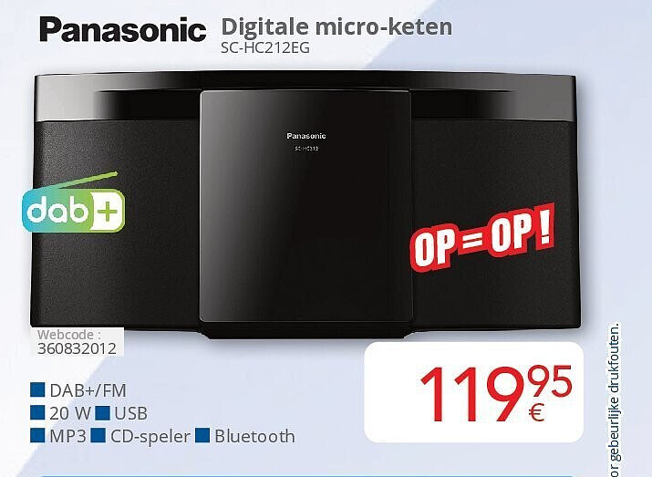 Panasonic Digitale micro-keten SC-HC212EG