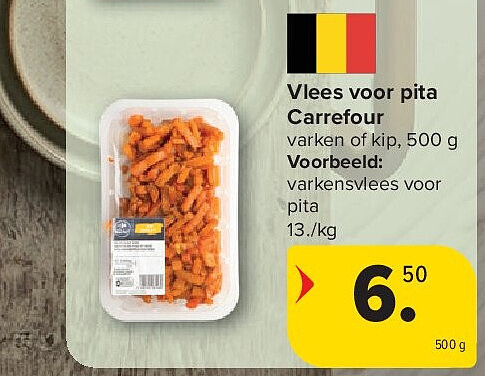 Vlees voor pita Carrefour