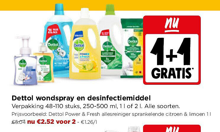 Dettol wondspray en desinfectiemiddel