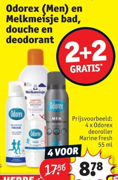 Odorex (Men) en Melkmeisje bad, douche en deodorant