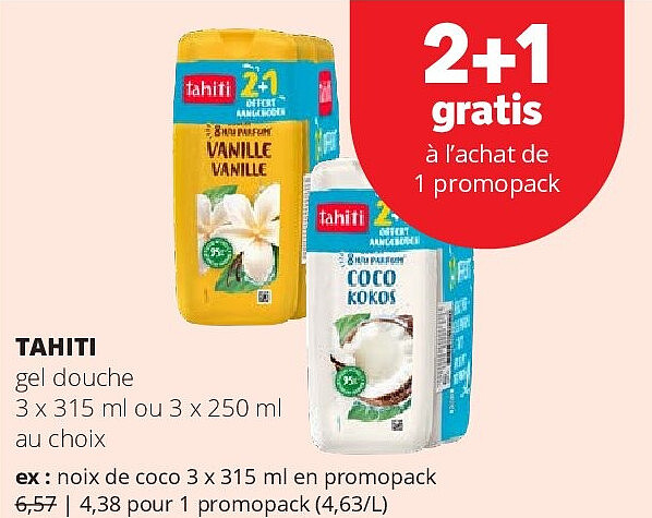 TAHITI gel douche 3 x 315 ml