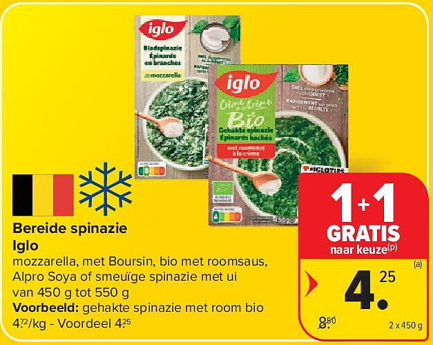 Bereide spinazie Iglo