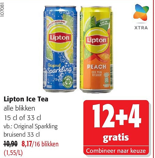 Lipton Ice Tea Original Sparkling bruisend 33 cl
