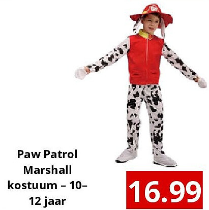 Paw Patrol Marshall kostuum – 10– 12 jaar