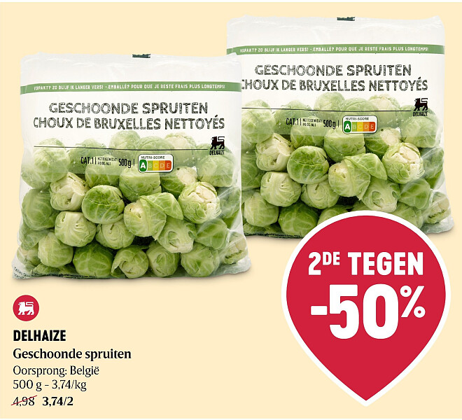DELHAIZE Geschoonde spruiten