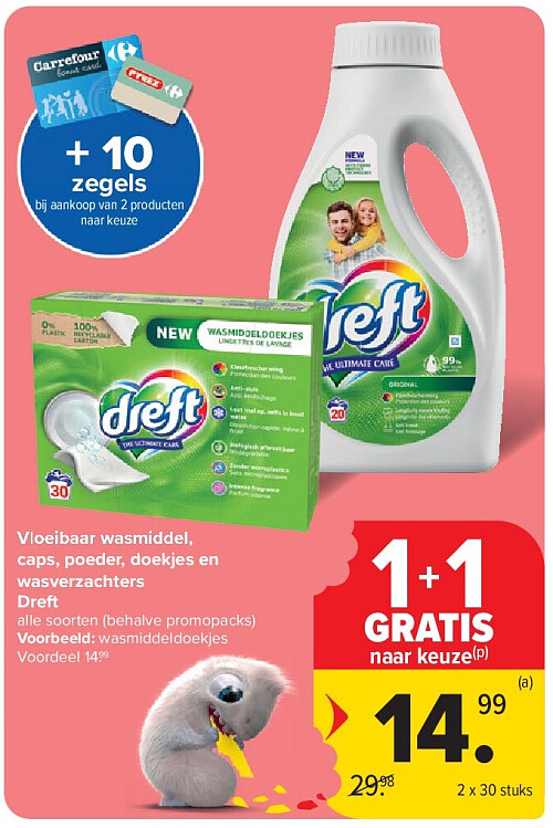 Vloeibaar wasmiddel, caps, poeder, doekjes en wasverzachters Dreft