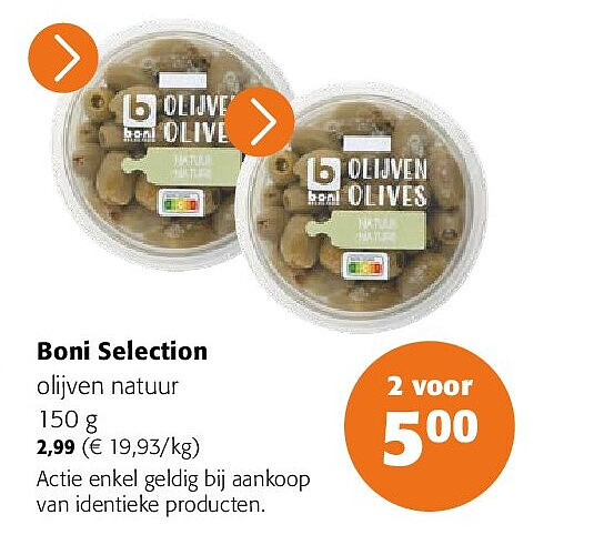 Boni Selection olijven natuur 150 g