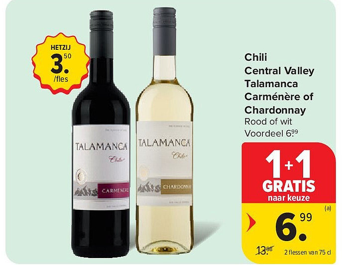 Chili Central Valley Talamanca Carménère of Chardonnay
