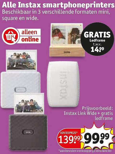 Alle Instax smartphoneprinters