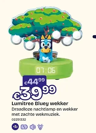 Lumitree Bluey wekker