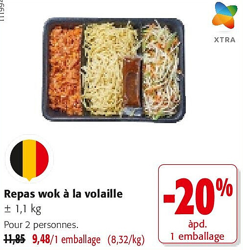 Repas wok à la volaille