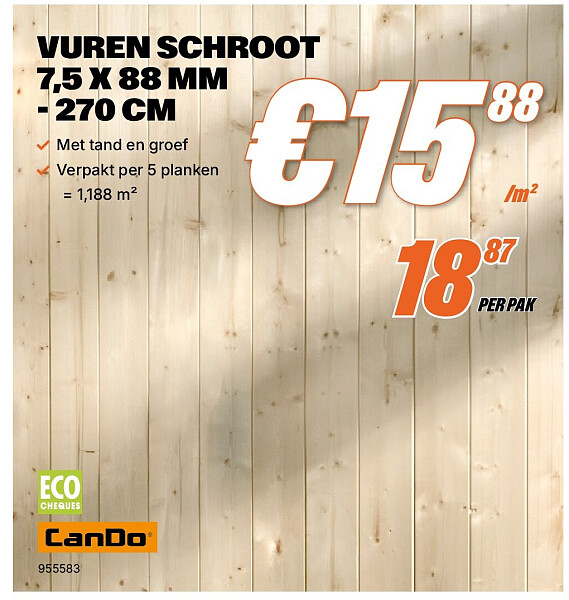 VUREN SCHROOT 7,5 X 88 MM - 270 CM