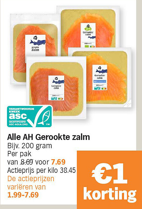 Alle AH Gerookte zalm