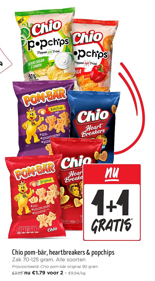 Chio pom-bär, heartbreakers & popchips