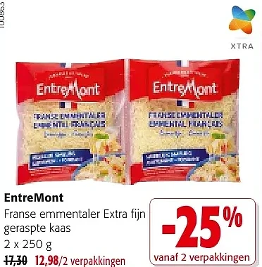 EntreMont Franse emmentaler Extra fijn geraspte kaas