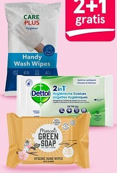 A-merk hygienische doekjes en vochtig toiletpapier