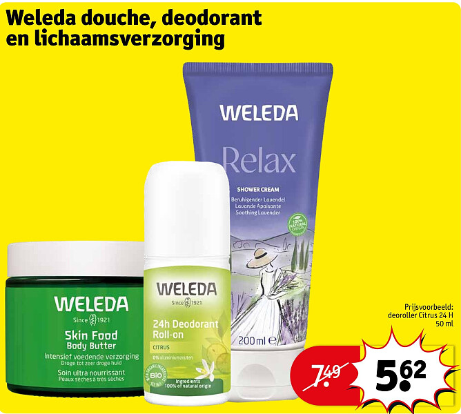 Weleda douche, deodorant en lichaamsverzorging