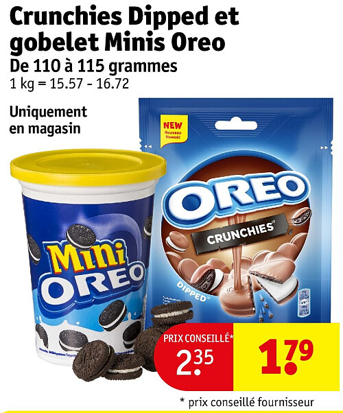 Crunchies Dipped et gobelet Minis Oreo