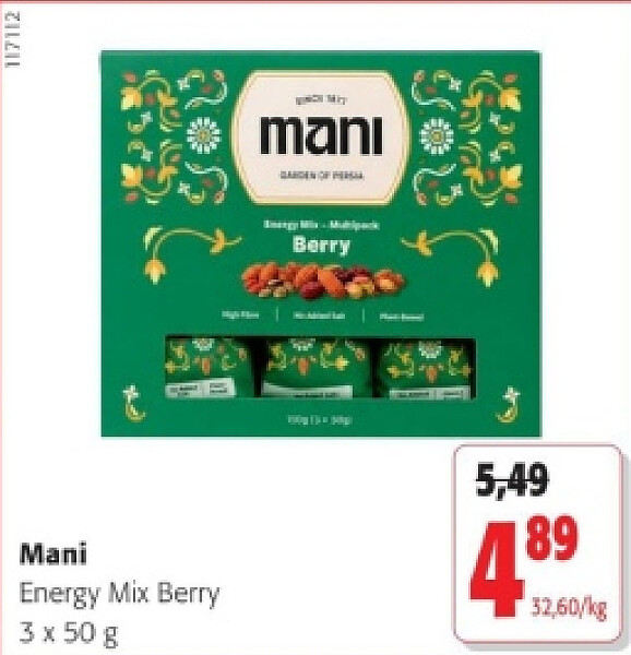 Mani Energy Mix Berry 3x 50 g