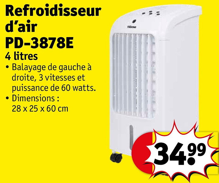 Refroidisseur d’air PD-3878E 4 litres