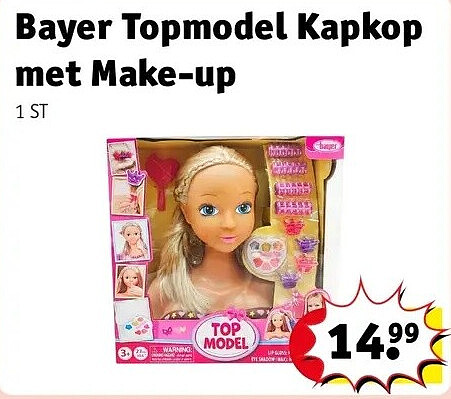 Bayer Topmodel Kapkop met Make-up