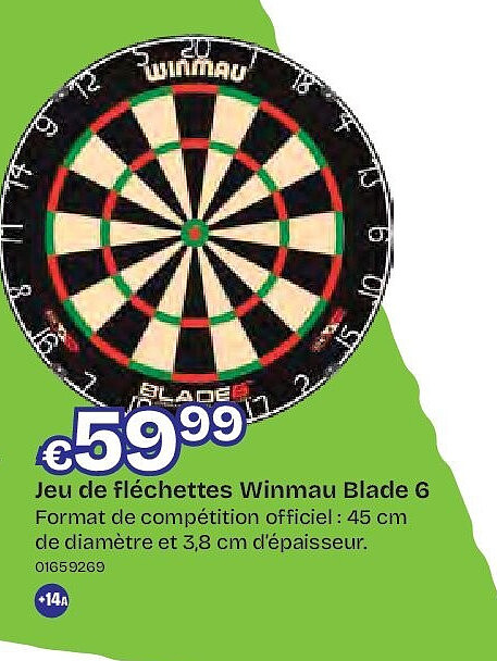 Jeu de fléchettes Winmau Blade 6