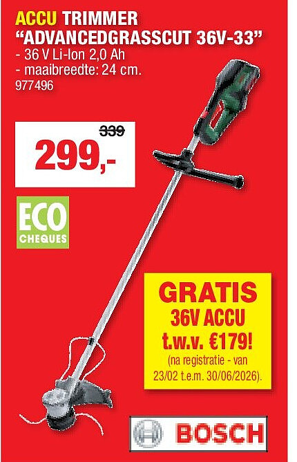ACCU TRIMMER “ADVANCEDGRASSCUT 36V-33”