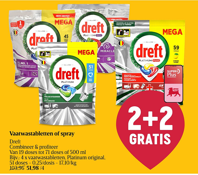 Vaatwastabletten of spray