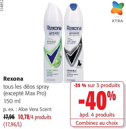 Rexona tous les déos spray