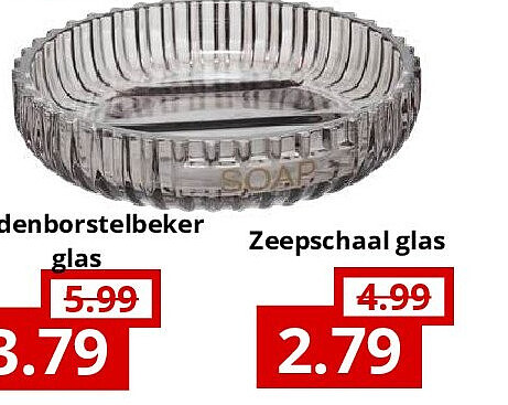 Zeepschaal glas