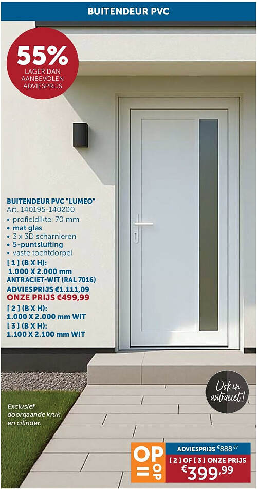 BUITENDEUR PVC "LUMEO"