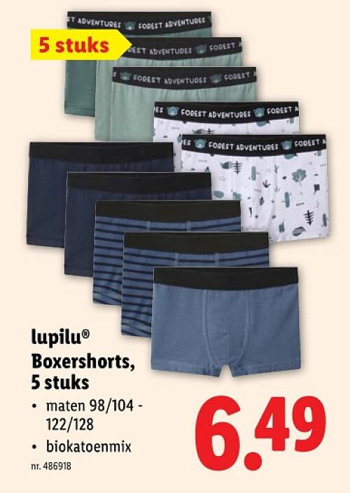 Boxershorts, 5 stuks