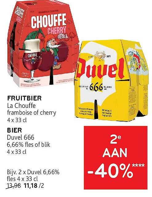 Duvel 6,66% fles 4 x 33 cl