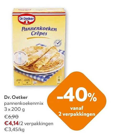 Dr. Oetker pannenkoekenmix 3 x 200 g