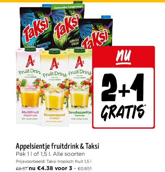 Appelsientje fruitdrink & Taksi