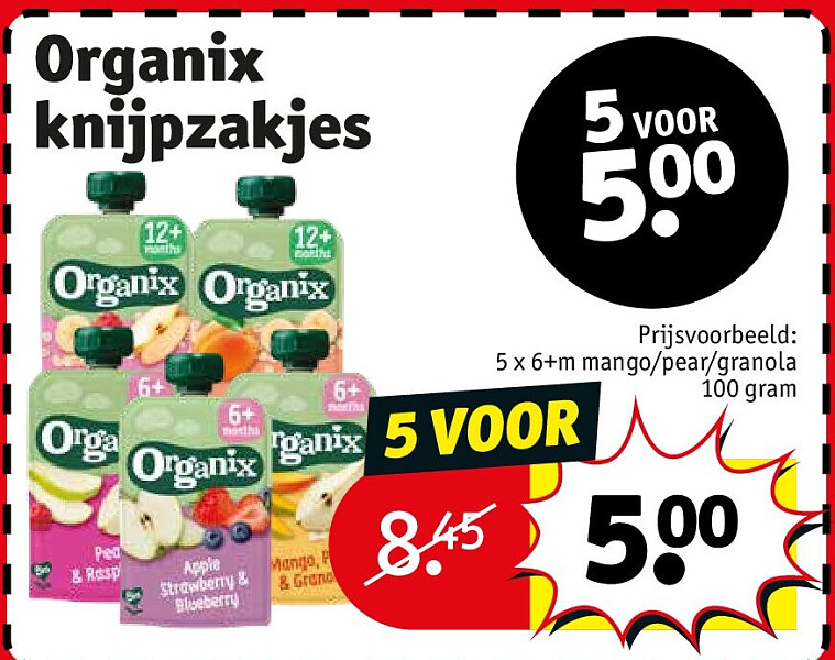 Organix knijpzakjes