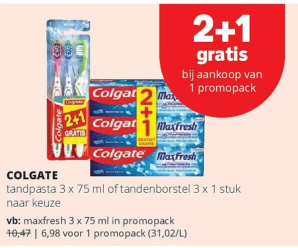 COLGATE tandpasta 3 x 75 ml