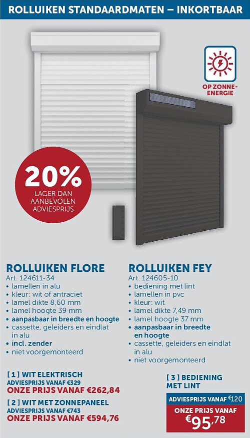 ROLLUIKEN FEY [ 3 ] BEDIENING MET LINT