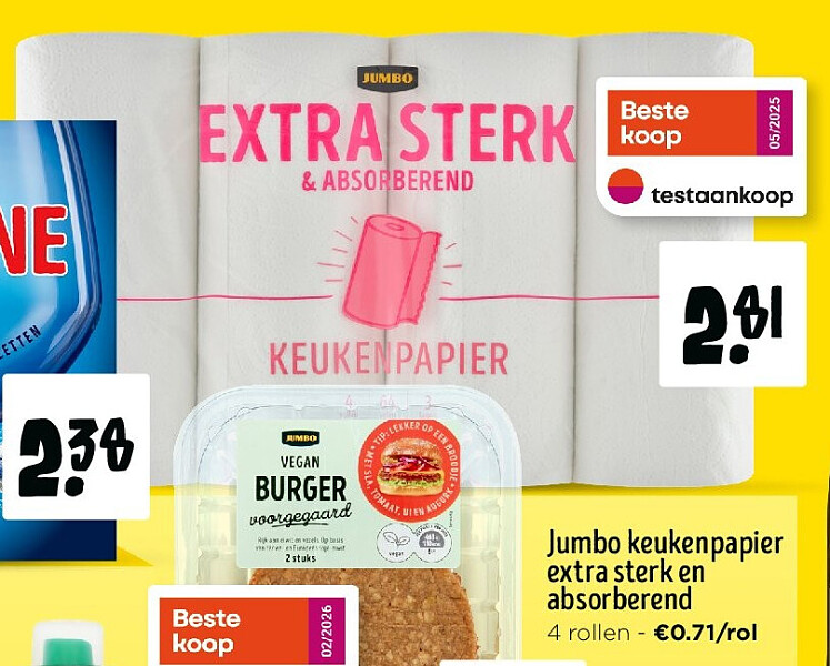 Jumbo keukenpapier extra sterk en absorberend