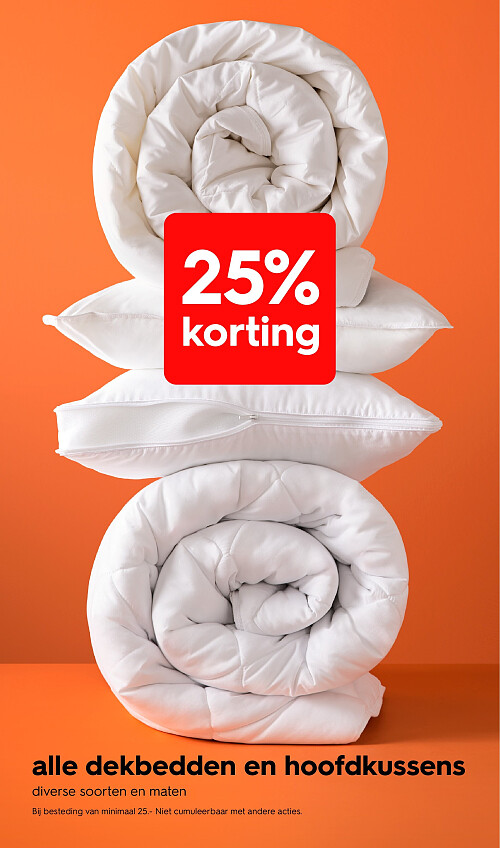 alle dekbedden en hoofdkussens