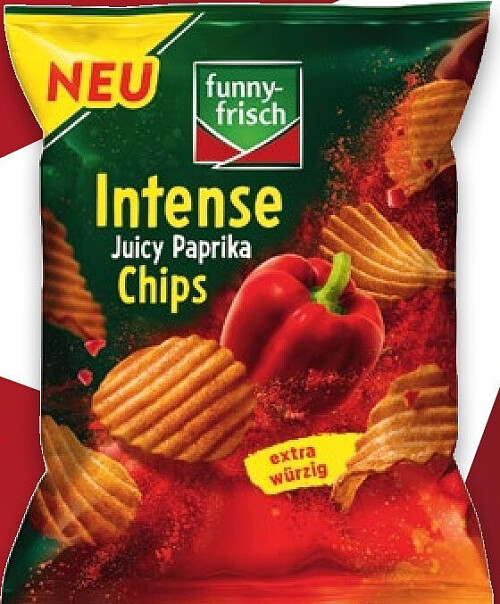 FUNNY FRISCH Intense Chips Juicy Paprika 110-g-Packung