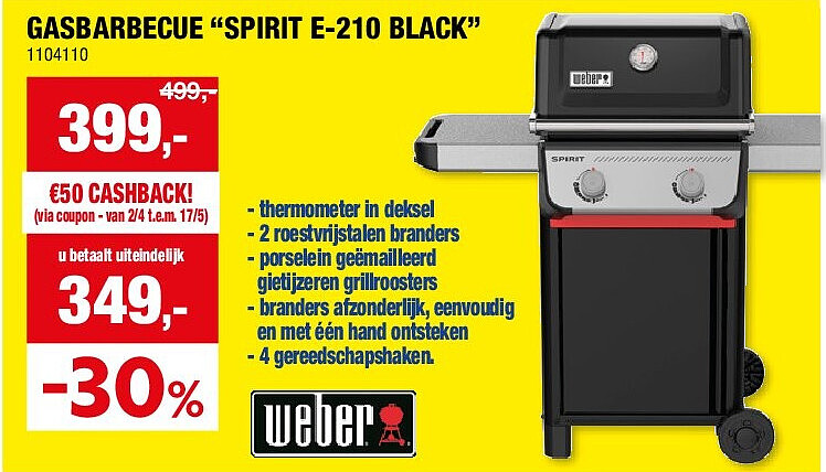 GASBARBECUE “SPIRIT E-210 BLACK”