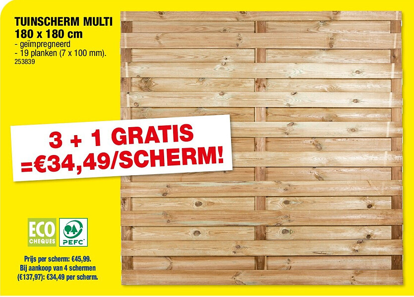 TUINSCHERM MULTI 180 x 180 cm