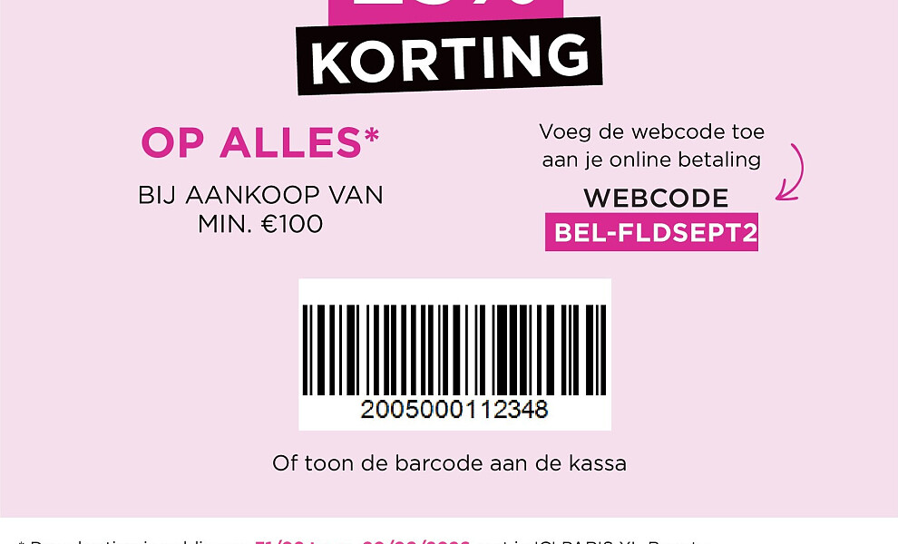 Alle producten bij aankoop van minimaal €100