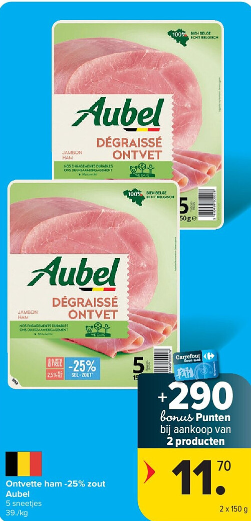 Ontvette ham -25% zout Aubel