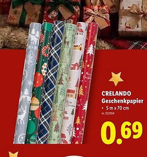 CRELANDO Geschenkpapier